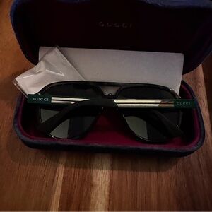 Gucci Tortoise and Green Sunglasses
